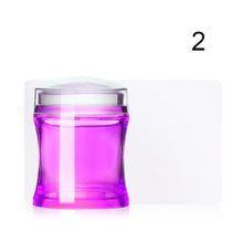 Load image into Gallery viewer, NICOLE DIARY Nail Art Templates Clear Jelly Silicone Nail Stamping Plate Scraper with Cap Transparent Nail Stamper Nail Art