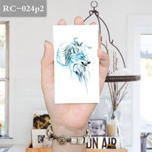 Load image into Gallery viewer, New 10 X 6 cm wolf head roaring and fox body temporary tattoo