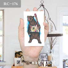 Load image into Gallery viewer, New 10 X 6 cm wolf head roaring and fox body temporary tattoo