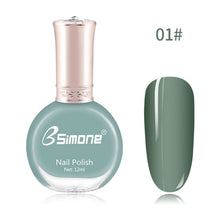 Load image into Gallery viewer, 12ml Healthy &amp; Environmentally Friendly Nail Polish Unscented And Long-lasting Water-based Nails Art Color Polish TSLM2
