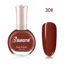 Load image into Gallery viewer, 12ml Healthy &amp; Environmentally Friendly Nail Polish Unscented And Long-lasting Water-based Nails Art Color Polish TSLM2
