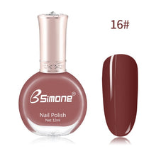 Load image into Gallery viewer, 12ml Healthy &amp; Environmentally Friendly Nail Polish Unscented And Long-lasting Water-based Nails Art Color Polish TSLM2
