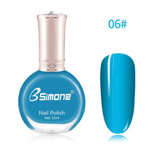Load image into Gallery viewer, 12ml Healthy &amp; Environmentally Friendly Nail Polish Unscented And Long-lasting Water-based Nails Art Color Polish TSLM2

