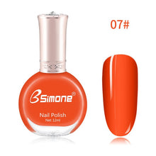 Load image into Gallery viewer, 12ml Healthy &amp; Environmentally Friendly Nail Polish Unscented And Long-lasting Water-based Nails Art Color Polish TSLM2
