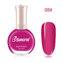 Load image into Gallery viewer, 12ml Healthy &amp; Environmentally Friendly Nail Polish Unscented And Long-lasting Water-based Nails Art Color Polish TSLM2
