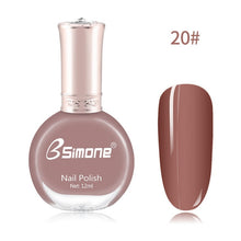 Load image into Gallery viewer, 12ml Healthy &amp; Environmentally Friendly Nail Polish Unscented And Long-lasting Water-based Nails Art Color Polish TSLM2
