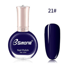 Load image into Gallery viewer, 12ml Healthy &amp; Environmentally Friendly Nail Polish Unscented And Long-lasting Water-based Nails Art Color Polish TSLM2
