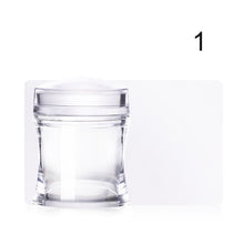 Load image into Gallery viewer, NICOLE DIARY Nail Art Templates  Clear Jelly Silicone Nail Stamping Plate Scraper with Cap Transparent Nail Stamper Nail Art

