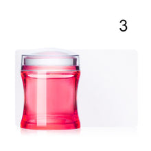 Load image into Gallery viewer, NICOLE DIARY Nail Art Templates  Clear Jelly Silicone Nail Stamping Plate Scraper with Cap Transparent Nail Stamper Nail Art
