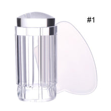 Load image into Gallery viewer, NICOLE DIARY Nail Art Templates  Clear Jelly Silicone Nail Stamping Plate Scraper with Cap Transparent Nail Stamper Nail Art
