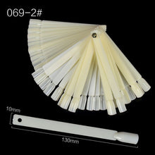 Load image into Gallery viewer, Color Card False Nail Tips Fan Transparent White Fake Nail Tips Nail Art Practice Display Design Tools
