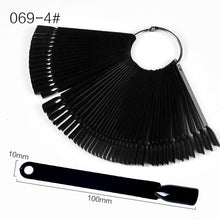 Load image into Gallery viewer, Color Card False Nail Tips Fan Transparent White Fake Nail Tips Nail Art Practice Display Design Tools
