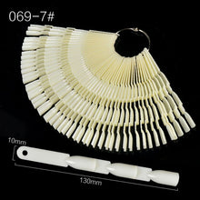 Load image into Gallery viewer, Color Card False Nail Tips Fan Transparent White Fake Nail Tips Nail Art Practice Display Design Tools
