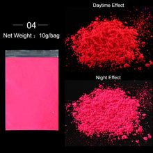 Load image into Gallery viewer, 6Box/Set Fluorescen Gradient Nail Glitter Neon Powder Shinny Pigment Dust Power For UV Gel Polish DIY Nail Art Decorations
