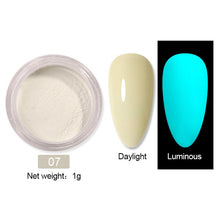 Load image into Gallery viewer, 6Box/Set Fluorescen Gradient Nail Glitter Neon Powder Shinny Pigment Dust Power For UV Gel Polish DIY Nail Art Decorations
