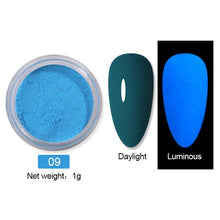 Load image into Gallery viewer, 6Box/Set Fluorescen Gradient Nail Glitter Neon Powder Shinny Pigment Dust Power For UV Gel Polish DIY Nail Art Decorations
