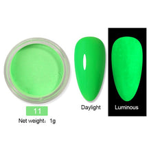 Load image into Gallery viewer, 6Box/Set Fluorescen Gradient Nail Glitter Neon Powder Shinny Pigment Dust Power For UV Gel Polish DIY Nail Art Decorations
