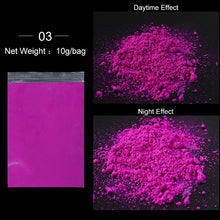 Load image into Gallery viewer, 6PCS/Set Fluorescen Gradient Nail Glitter Neon Powder Shinny Pigment Dust Power For UV Gel Polish DIY Nail Art Decorations

