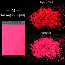 Load image into Gallery viewer, 6PCS/Set Fluorescen Gradient Nail Glitter Neon Powder Shinny Pigment Dust Power For UV Gel Polish DIY Nail Art Decorations
